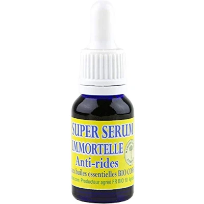 Image of Super SERUM Anti Wrinkle 15ml enriched in Organic Essential Oil Helichrysum ITALICUM (Immortelle), Myrtle (Myrtus Communis) and Mastic Tree (Pistacia Lentiscus) from Corsica