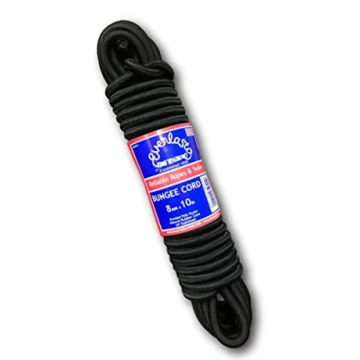Image of Everlasto &#039;Lastoflex&#039; Elastic Bungee Cord Shock Rope Black 8mm x 10M