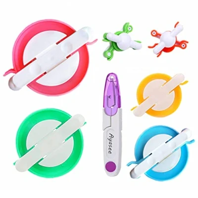 Image of Pompom Maker Kits, pom Knitting Loom Kit Fluff Ball Weaver Needle Craft DIY Crochet Tool Kit, 6PS Maker+ 1PS Scissors (7)