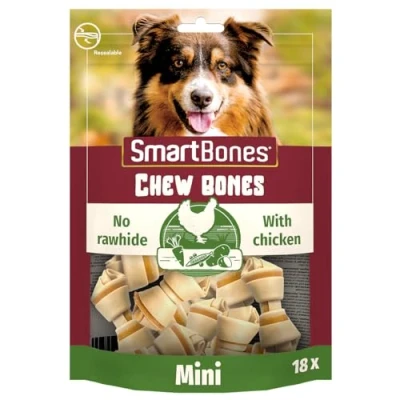 Image of Smartbones 18 Mini Chicken Bones Rawhide Free Chew Dog Treats