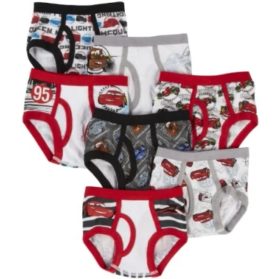 Image of Disney Handcraft Little Boys Cars 5 Pack Brief, Multi, 4