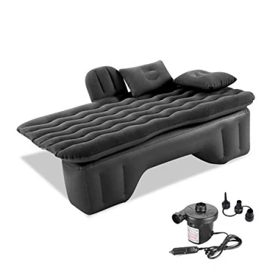 Image of Ergocar Air Bed Inflatable Mattress Sofa Car Travel Camping Airbed Waterproof Leak proof Lounger for Camping, Hiking, Swimming Pool, Beach, Travelling (Black)