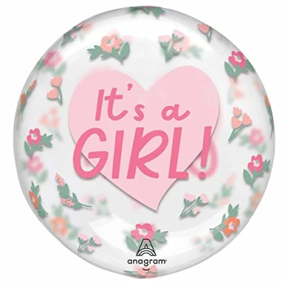 Image of Amscan 4532011 Clearz: It&#039;S A Girl Floral