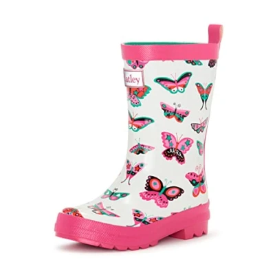 Image of Hatley Girl&#039;s Rain Boots, Butterflies, 3 UK Child