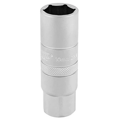 Image of Draper 10mm Thread 6 Point Satin Chrome Spark Plug Socket, 3/8&quot; Sq. Dr., 16mm