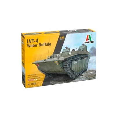 Image of Italeri 6752 1:35 LVT 4 Water Buffalo, Stand Model Building, Crafts, Hobby, Gluing, Plastic, Detailed Military Kit, Tank 1:56