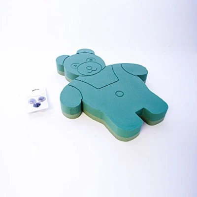 Image of Pack of 2 OASIS® Foam Shape Funeral Tribute Standing Teddy Bear (48cm)
