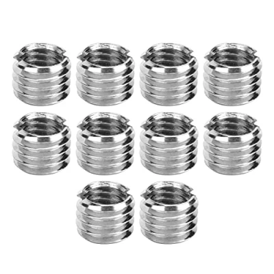 Image of Jeanoko 10Pcs Thread Inserts Hardware Fastener Inner M6*1.0 Outer M8*1.25 Length 6MM Male Female Reducing Nut Stainless Steel Repair ToolFastening parts