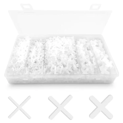 Image of 1000pcs Tile Spacers 2mm 3mm 5mm Plastic Cross Shaped Spacers,White