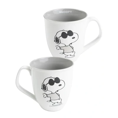 Image of United Labels The Peanuts Snoopy 280ml Grey White Ceramic Coffee Mug