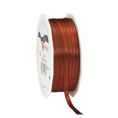 Image of C.E. Pattberg SATIN cinnamon (brown) gift ribbon, 55 yards for Wrapping Gifts, 0.24 inches width, Ribbon Decorating &amp; Crafting, Decorative every occasion