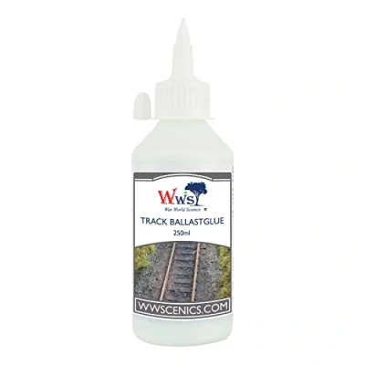 Image of War World Scenics Railway Track Ballast Glue 250ml for Model Dioramas &amp; Wargame Terrain