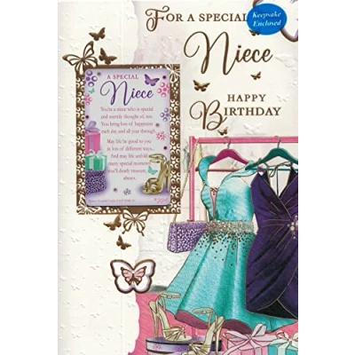 Image of Special Niece Birthday Card****Sentimental Keepsake Card***9 X 6 INCHES***1ST Class Post***AD4**