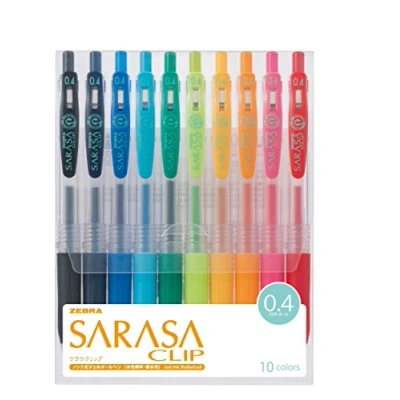 Image of Zebra Sarasa Clip 0.4, 10 Color Set (JJS15 10CA)