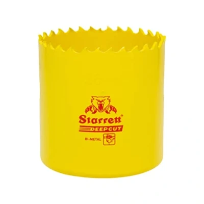 Image of Starrett Deep Cut Hole Saw DCH056M Heavy Duty Bi Metal with Extra Cobalt HSS Teeth For Metals Wood Cast Iron Fibreglass Plastic Materials 56mm Multiple attribute values:
