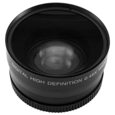Image of Hersmay 58mm 0.45x Weitwinkel + Makro Vorsatzlinse Fuer alle Kameras und Camcorder mit Größe Objektiv Filtergewinde