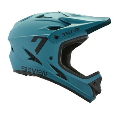 Image of 7 iDP M1 MTB Mountain Bike Full Face Lightweight Vented Bicycle Helmet (Matte Light Slate, L)