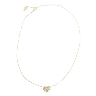 Image of Guess JUBN04501JWYGT U Women&#039;s Gold Heart Necklace, Crystal