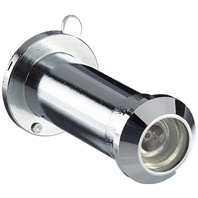 Image of Mirillas C2TCR Türgucker ø, Weitwinkel, TS, Messing verchromt viewer Diameter 12 mm, Chrome Plated Brass, Wide Angle 170, for Door Thickness 35 85 Includes Hood