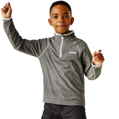 Image of Regatta Loco Lightweight Polyester Quarter Zip Neck Microfleece Jacket Fleece Light Steel/Light Steel, 13 Years