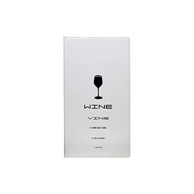 Image of Securit Long Trendy Leather Style Wine Holder with Two Double Insert White