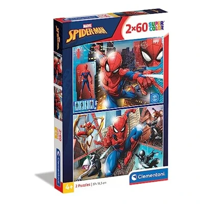 Image of Clementoni 21608 Supercolur Puzzle for children Spiderman 2 x 60 Pieces
