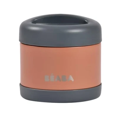 Image of BEABA Thermal food Flask for Baby and Children 100% Airtight Stainless Steel Insulated Keeps Hot or Cold more than 5 hours Double layered 500 ml Terracotta
