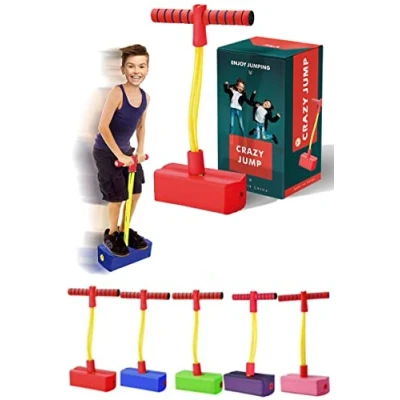 Image of Crazy Jump Foam pogo Jumper Stick for Kids Bungee Toys 3 12 Boys Girls Indoor Outdoors Red &quot;