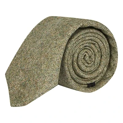Image of King &amp; Priory Highland Weave Sage Green Tie, Necktie