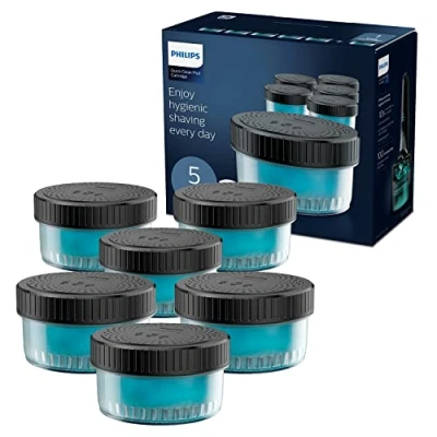 Image of PHILIPS UK Kitchen and Home Quick Clean Pod Replacement Cartridge for Electric Shaver, 5 plus 1 pack, Up to 18 mos hygienic shaving, Compatible, CC16/50, 1.338 kg, 6 Count