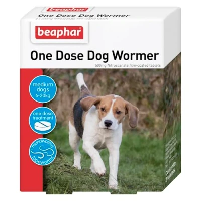 Image of Beaphar One Dose Dog Wormer Medium