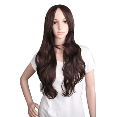 Image of MapofBeauty Charming and Sexy Women&#039;s Long Curly Wig Wave (Dark Brown)