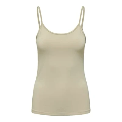 Image of ONLY Women&#039;s Onlea S/L New Singlet JRS Noos Top, Humus, XXS