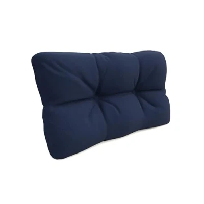 Image of POKAR Euro Pallet Quilted Pillow 1x Side Cushion 60 x 40cm, Garden Pillows, Sofa Bench Furniture, Patio, Without Pallets, Dark Blue