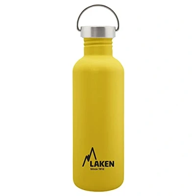 Image of Laken Basic Stainless Steel Bottle with Screw Cap and Wide Mouth 1L, Yellow