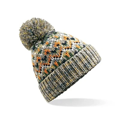 Image of Beechfield Blizzard Bobble Beanie Forager Fusion