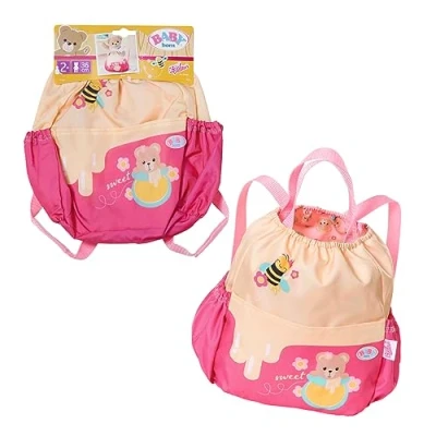Image of BABY born Bear Backpack 834831 Accessories for and Dolls up to 43cm Includes Adjustable Belt System Suitable Kids from 1+, Brown