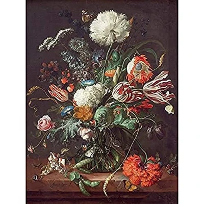 Image of Jan Davidsz De Heem Vase Of Flowers Unframed Wall Art Print Poster Home Decor Premium
