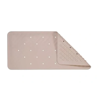 Image of Croydex Hygiene &#039;n&#039; Clean Bath Mat, Mat Non Slip Anti Mould, Mats for Inside Bath, Natural Rubber, Machine Washable, Bacterial, Secure Grip Suction Cups, Ivory, 34 x 74cm