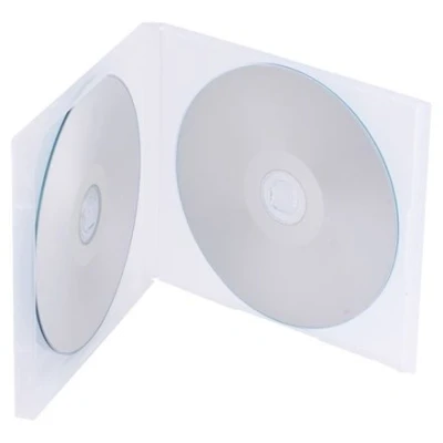Image of 5 x Double Clear Flexi CD/DVD Shatterproof Case 10.4 mm Spine Branded Dragon Trading Product