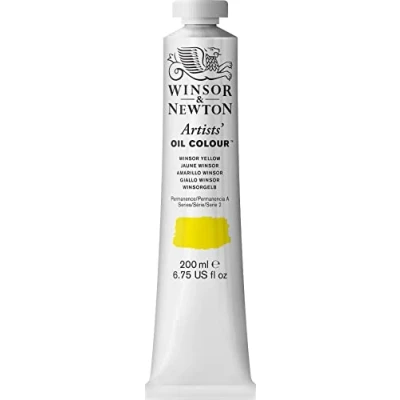 Image of Winsor &amp; Newton 200ml Artists Oil Colour Tube Yellow
