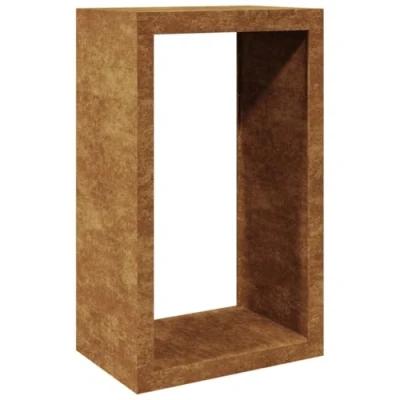 Image of vidaXL Firewood Rack Fireplace Log Store Holder Corten Steel 60x40x100 cm Weather Resistant