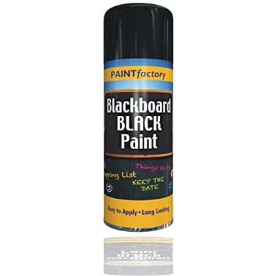 Image of Life Necessities Blackboard Black Spray Paint, 250ml Ideal for Childs Room, School Chalk Board Spray, Long lasting Matt finish Paint
