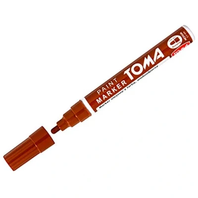 Image of SolaDirect Marker Pen Universal Waterproof Permanent Oil Based Paint for Car Tyres, Arts &amp; Crafts (Brown)