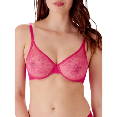 Image of Gossard Women&#039;s 13001 HPK Sheer Bra, Hot Pink, 34A