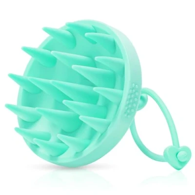 Image of Alyvisun Scalp Massager Shampoo Brush, Soft Silicone Brush for Hair Growth Head Relaxation &amp; Clean Exfoliator Green