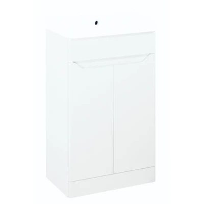 Image of Iflo Jalon 2 Door Floor Standing Base Unit 500mm (W) X 330mm (D) 800mm (H) White Matt