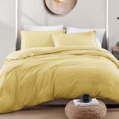 Image of LANE LINEN Super King Duvet Cover Set Cocoon Pre Washed Soft Microfibre Polyester with Pillow case Bedding Quilt
