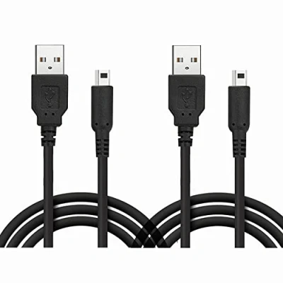 Image of 3DS 2DS DSi Charger Cable，2Pack/1.2M, for Nintendo New XL/New 3DS/ XL/ 2DS/ DSi/DSi XL Black