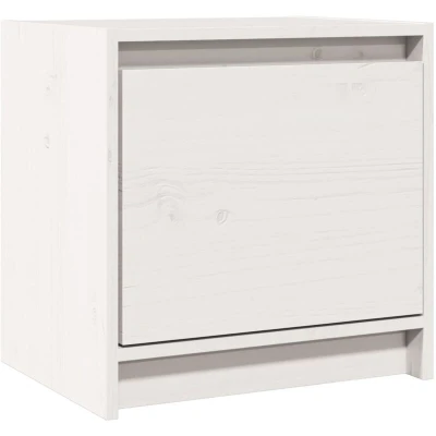 Image of vidaXL Bedside Cabinet White 40x30.5x40 cm Solid Pinewood